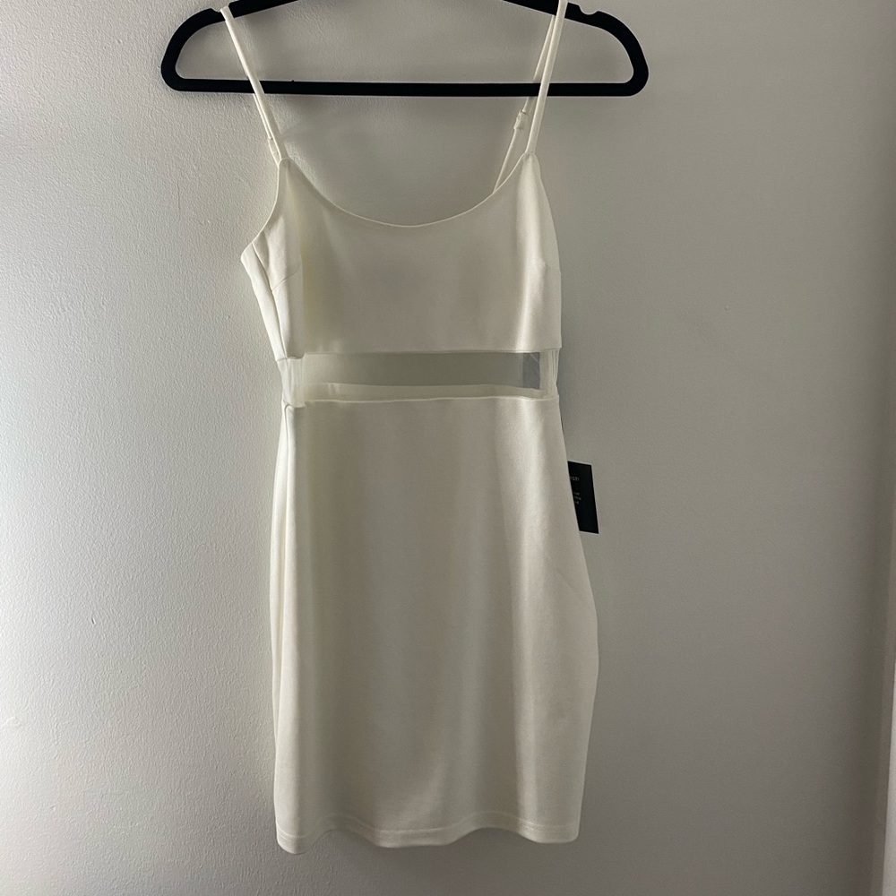 White Sleeveless Bodycon Mini Dress